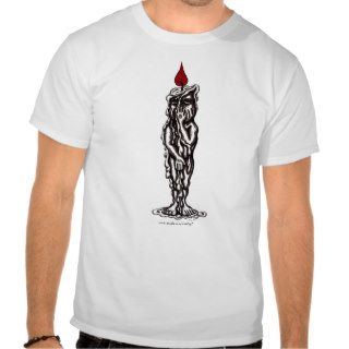 Candle man abstract graphic art cool t shirt
