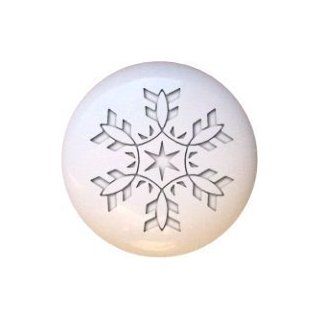 Embossed look ElfCO01 Snowflake Drawer Pull Knob   Cabinet And Furniture Knobs  