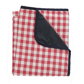 extra large red gingham picnic rug by just a joy