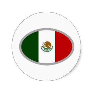 Mexican Flag Cool Design Round Sticker