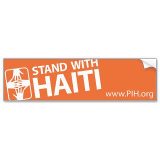 STAND WITH HAITI bumper sticker