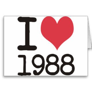 I Love 1988 Products & Designs Card