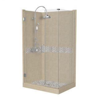 American Bath Factory Java 86 in H x 32 in W x 36 in L Medium with Java Accent Square Corner Shower Kit