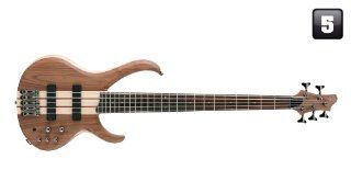 Ibanez BTB675 BTB 5 String Electric Bass Guitar (Natural Flat) Musical Instruments