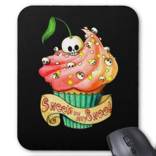 Sweet & Deadly  Skull Cupcake Mouse Pads