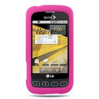LG Optimus S (LS670) Sprint Gel Skin Case / Hot Pink Cell Phones & Accessories