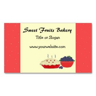 Pies and Fruit Business Card Templates