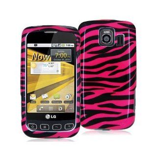 LG OPTIMUS S LS670 BLACK HOT PINK ZEBRA PATTERN CASE Cell Phones & Accessories