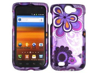Purple Flower Spot Crystal 2D Hard Protector for Samsung Exhibit II 4g SGH T679 Cell Phones & Accessories