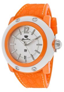 Glam Rock GD1021  Watches,Womens Miami Beach White Dial Orange Silicone, Casual Glam Rock Quartz Watches