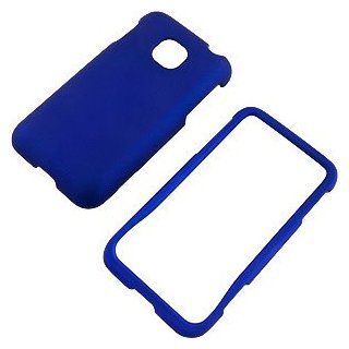 Blue Rubberized Protector Case for LG Optimus 2 AS680 Cell Phones & Accessories