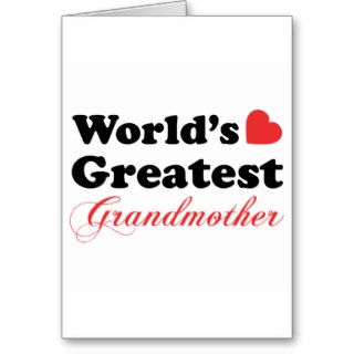 World's Greatest Grandmother Greeting Cards