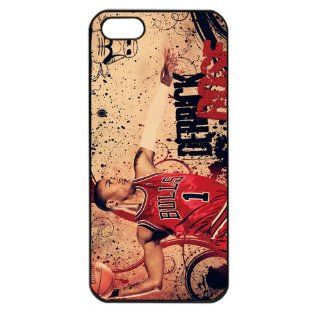 NBA Chicago Bulls Derrick Rose Apple iPhone 5 TPU Soft Black or White case (Black) Cell Phones & Accessories