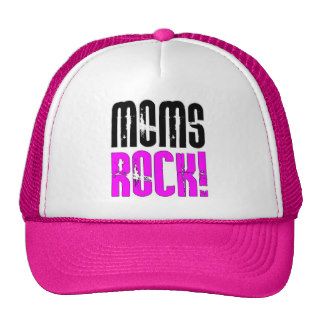 Cool Mothers Day Birthdays Christmas  Moms Rock Mesh Hat