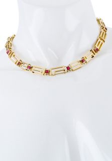 Versace FEX4211A005  Jewelry,Womens 18k Gold With Rubies Necklace, Fine Jewelry Versace Necklaces Jewelry
