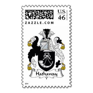 Hathaway Family Crest Postage Stamp