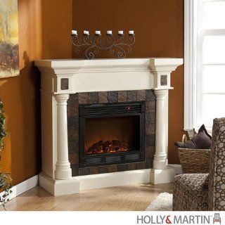 Shop Weatherford Ivory Convertible Electric Fireplace (Ivory) (40.25"H x 44.5"W x 16.75"D) at the  Home Dcor Store