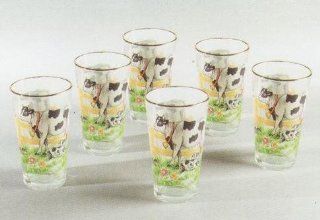 COW 16oz. Tumblers Glass Set of 6 Glasses *NEW* Kitchen & Dining