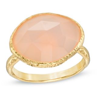 Piara™ Pink Chalcedony Ring in Sterling Silver with 18K Gold Plate