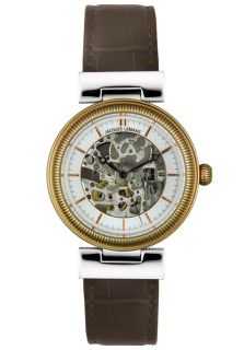 JACQUES LEMANS 1212B  Watches,Mens Classic Automatic Dark Brown Leather, Casual JACQUES LEMANS Automatic Watches