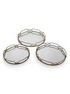 Mirror Metal Trays (Set of 3) by Three Hands