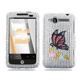 HTC Bee 6225 Full Diamond Protex Monarch (Carrier Alltel) Plastic Case, SnapOn, Protector, Cover Cell Phones & Accessories