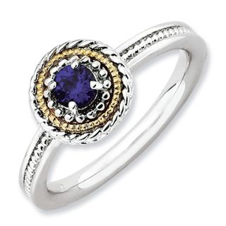 Stackable Expressions™ Rope Framed Lab Created Blue Sapphire Ring in