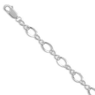 Sterling Silver 8 Inch Polished Infinity Charm Bracelet Sterling Silver Charm Bracelets For Women Jewelry