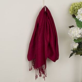 rich red pashmina shawl by dibor