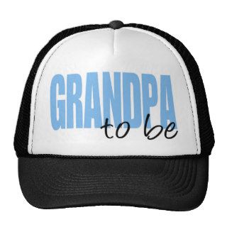 Grandpa To Be (Blue Block Font) Mesh Hat