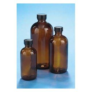 VWR Boston Round Bottles, Amber, Narrow Mouth VW5120422V26 Convenience Packs With Caps Health & Personal Care