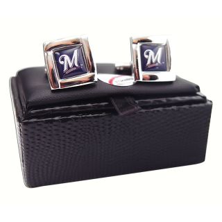 Mlb Logo Square Cufflinks Gift Box Set