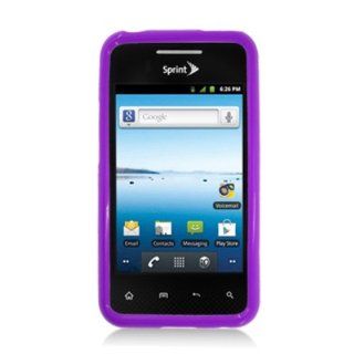Aimo Wireless LGLS696PCTPU014 Hybrid Sensual Gummy PC/TPU Slim Protective Case for LG Optimus Elite/Optimus M+/Optimus Plus/Optimus Quest /LS696   Retail Packaging   Purple Cell Phones & Accessories