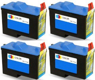 4 Pack Remanufactured (Series 2) DELL 7Y745 Color Ink Cartridges for Dell A940 and A960 Printers