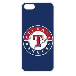 MLB Major League Baseball Texas Rangers Apple iPhone 5 TPU Soft Black or White case (White) Cell Phones & Accessories