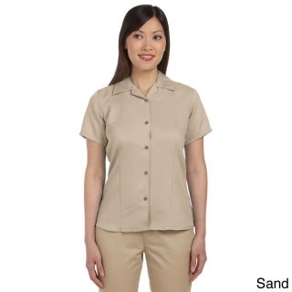 Harriton Womens Bahama Cord Camp Shirt Tan Size XXL (18)