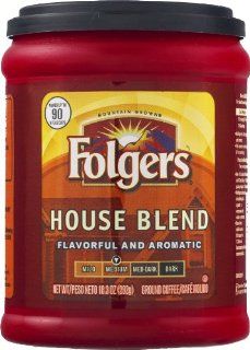 Folgers House Blend Medium Ground Coffee, 27.8 oz  Coffee Substitutes  Grocery & Gourmet Food
