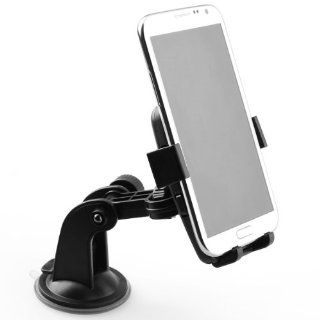 Windshield Dashboard Universal Car Mount Holder for iPhone 4S/5/5S/5C, Galaxy S3/S2, HTC One DROID RAZR HD   Retail Packaging   Black Automotive