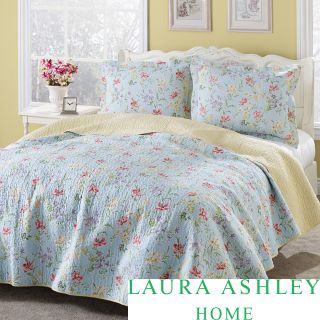 Laura Ashley Crofton Reversible Cotton 3 piece Quilt Set