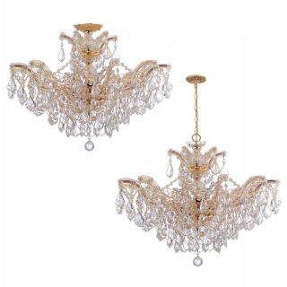 Maria Theresa 6 light Crystal Gold Chandelier