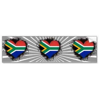 Vintage I Love South Africa Bumper Sticker