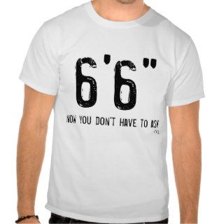 Funny Tall Person T Shirt 6'6"