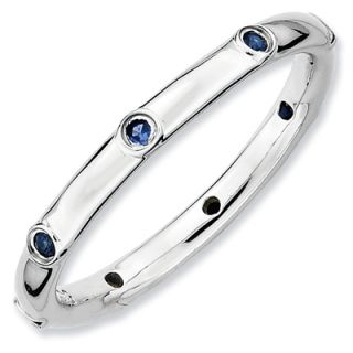 Stackable Expressions™ Lab Created Blue Sapphire Station Ring in