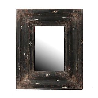 Privilege Vintage Black Reclaimed Wood Wall Mirror
