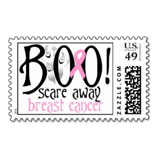 BOO Scare Away Breast Cancer Postage Stamp