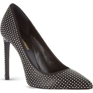 SAINT LAURENT   Studded stiletto courts