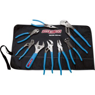Channellock Plier and Wrench Set — 8-Pc. Tool Roll, Model# Tool Roll #8  Combination Plier Sets