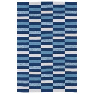 Indoor/ Outdoor Luau Blue Stripes Rug (3 X 5)