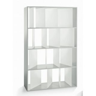 Kartell Sundial 65 Bookcase 8012 Finish Glossy White Frame, Satin Transpare