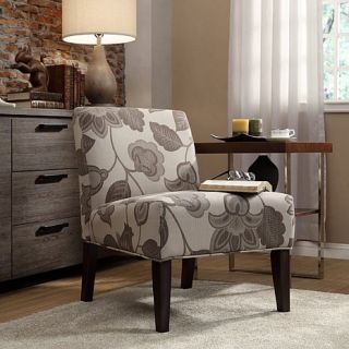 Home Origin Waverly Slipper Chair   Gray Floral